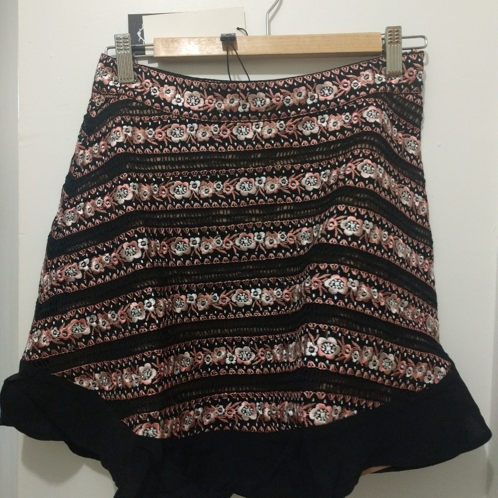 Persephone embroidered skirt